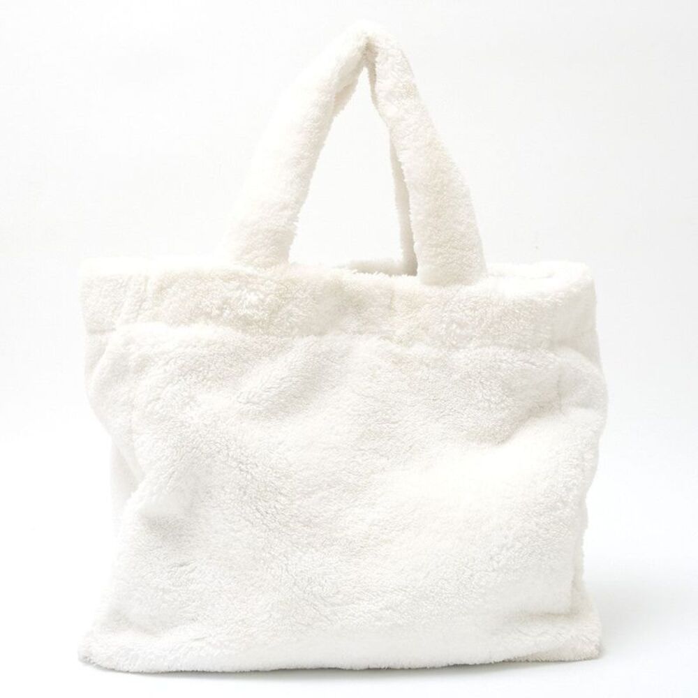 Prada Shearling Nylon Saffiano Leather Tote Bag - Picture 3 of 6